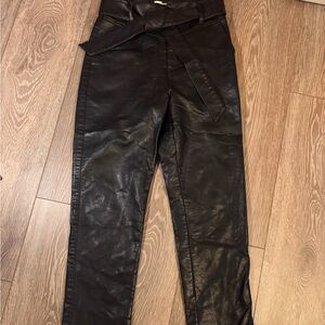 Saltwater LUXE Black Faux Leather Pants